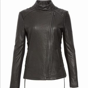 Yigal Azrouël Lace-Up Detail Leather Jacket $2190